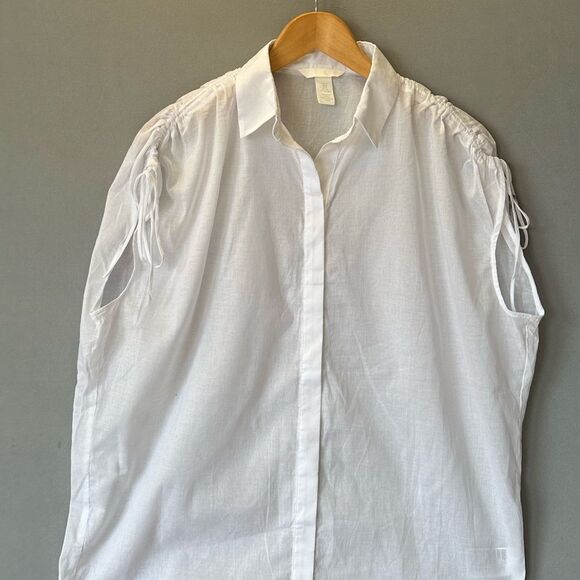 🎉5 for $45🎉  H&M Top Blouse Shirt Size S White - Picture 2 of 7